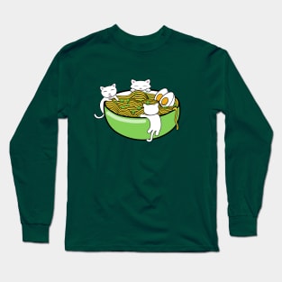 Tasty ramen noodle soup in a green bowl Long Sleeve T-Shirt